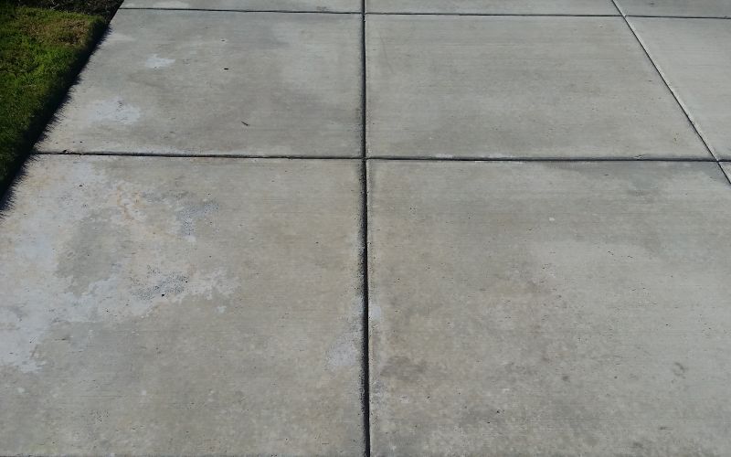 Rust stains removed from concrete surface