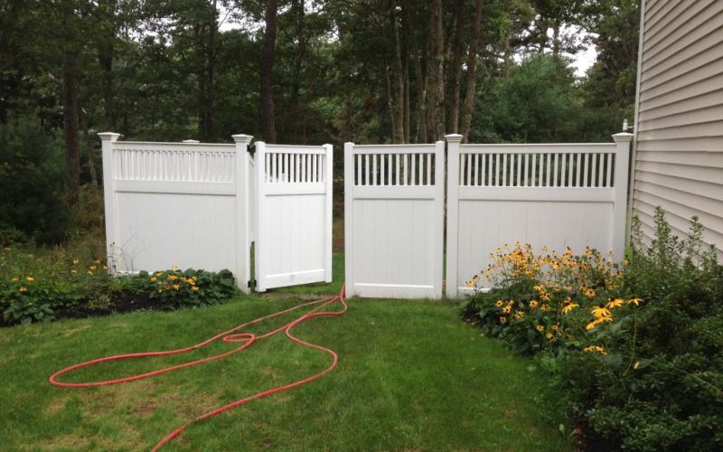 Rust stains removed from white fence